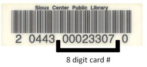 8 digit bar code