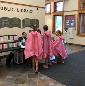 Summer reading table