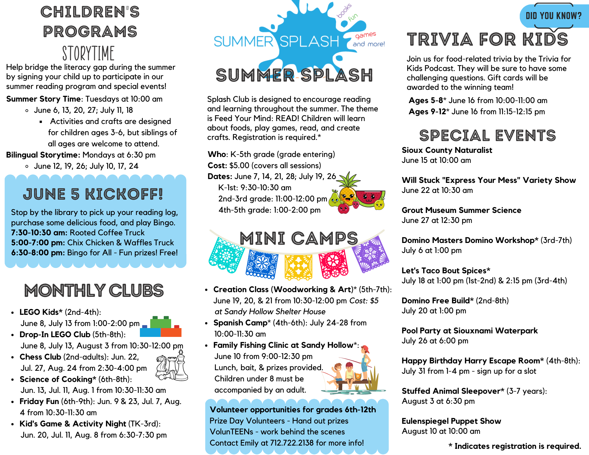Summer Reading Club Brochure 2013