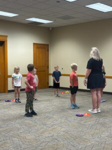 kids playing a sports game